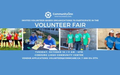 Volunteer Fair at the Cobourg Lions Community Centre October 18th